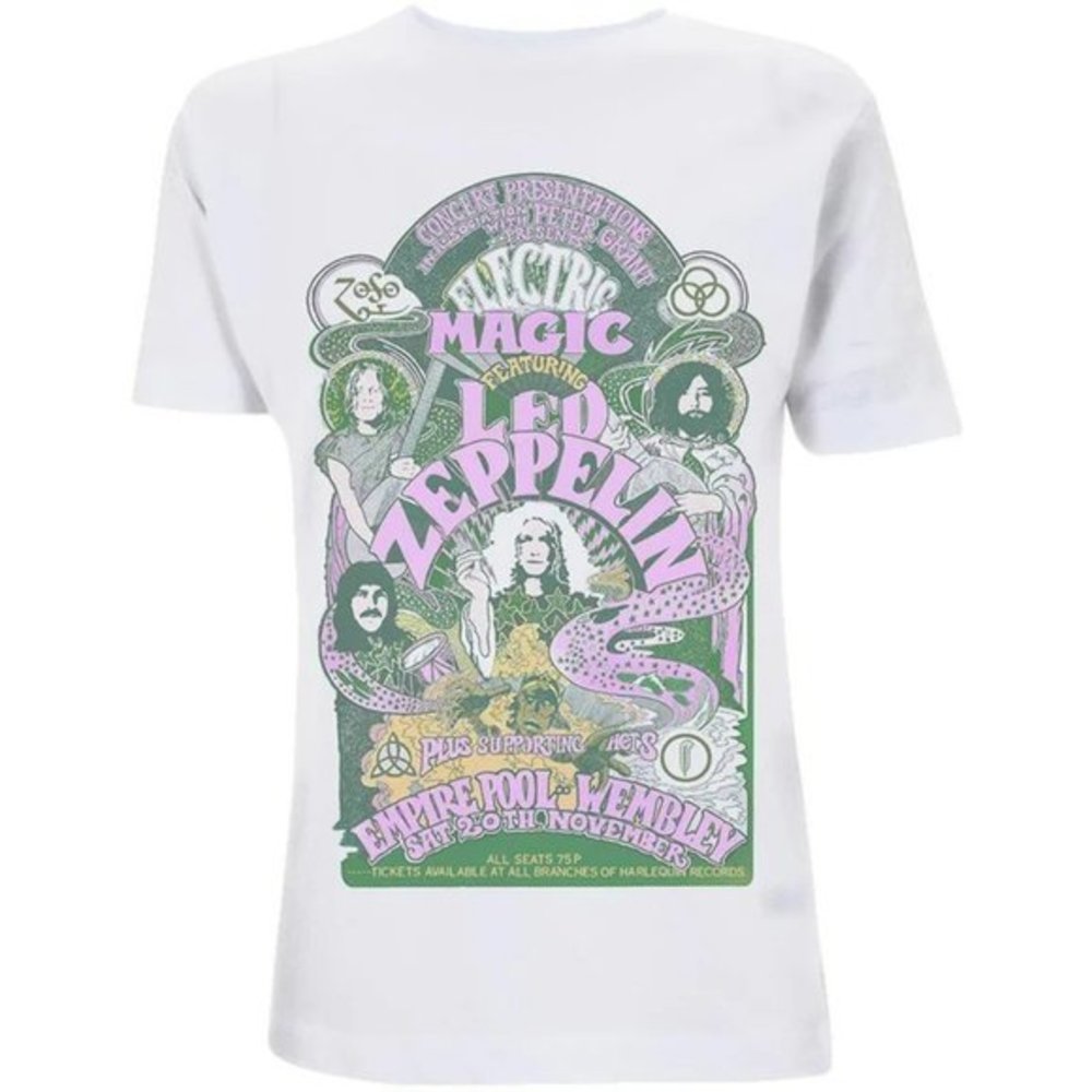 Led Zeppelin Ladies Tshirt Electric Magic Boy Band Rock Band Fan Unisex Shirt